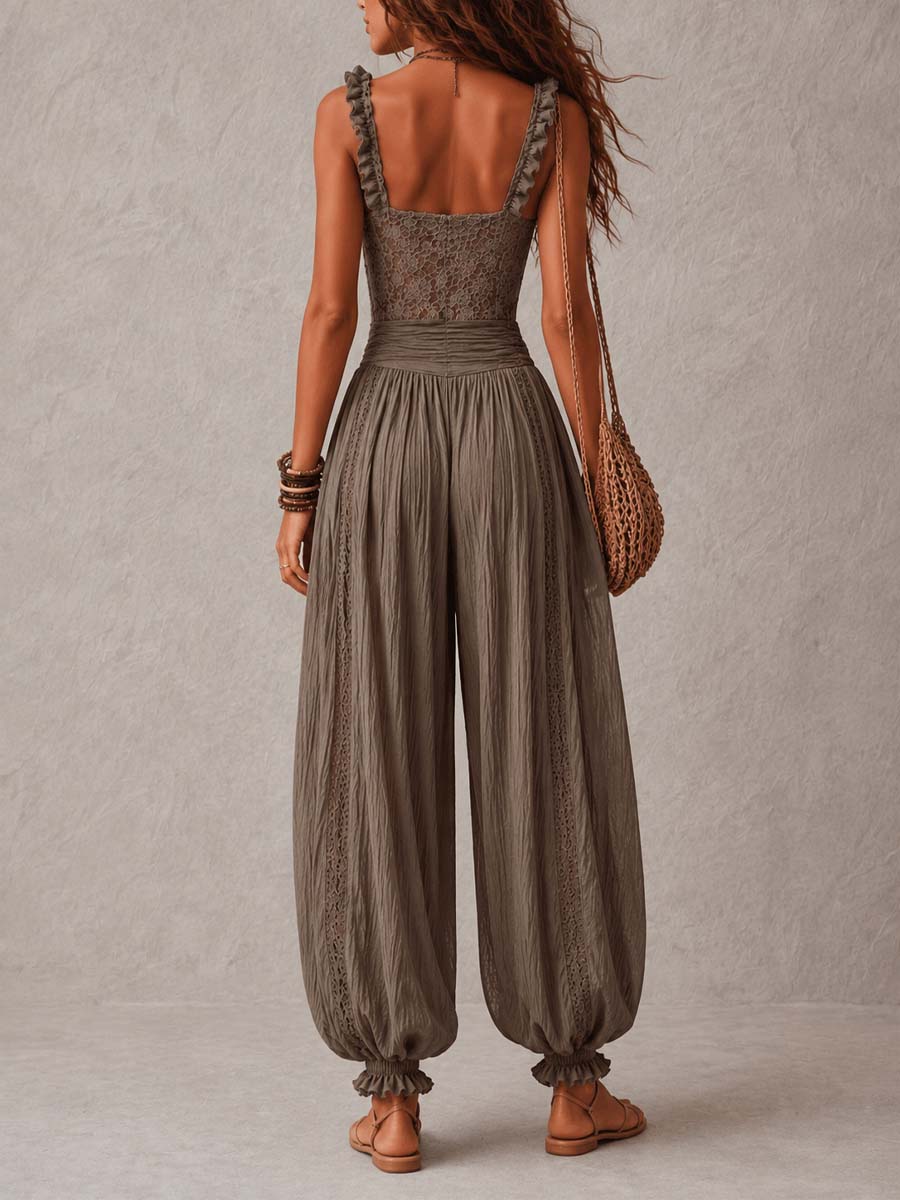 Conjunto Nieves de Encaje con Pantalón Harem