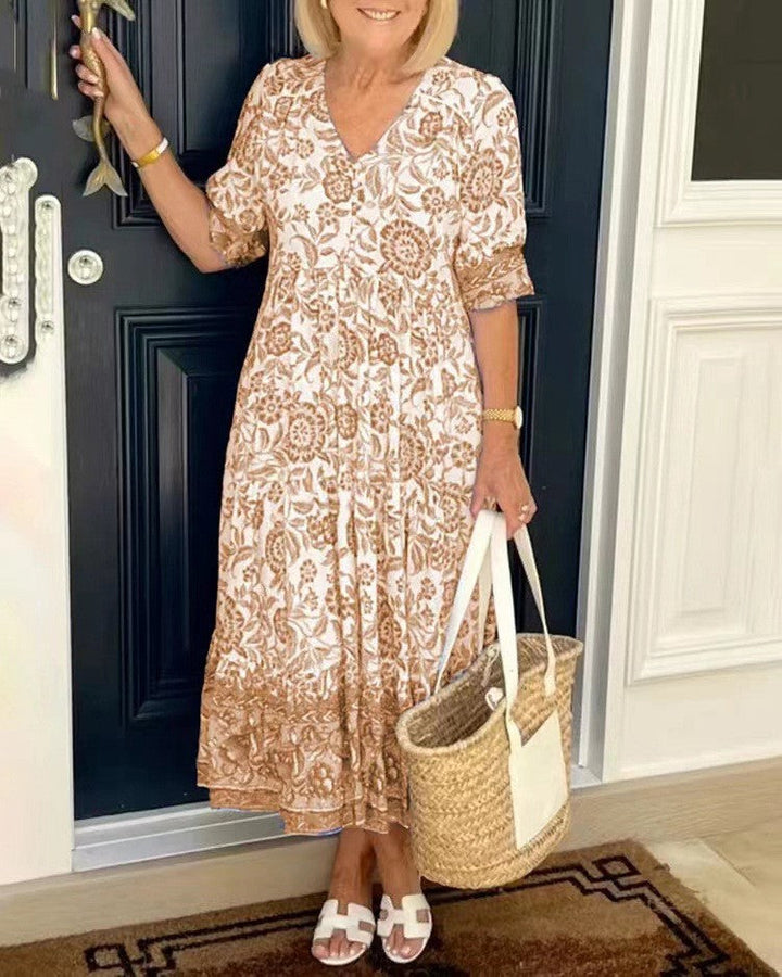 Keisha™ | Elegante escote en V con estampado floral