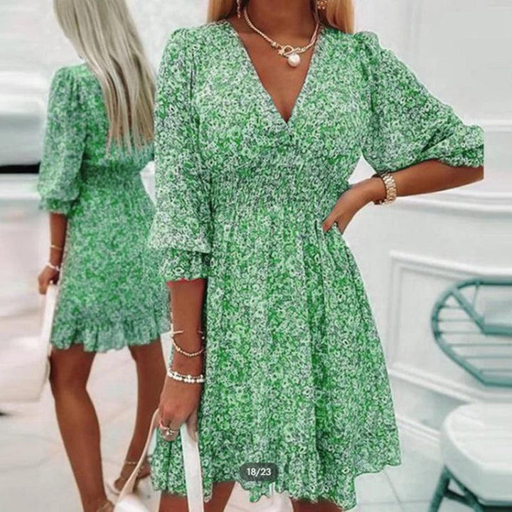 Thessaly™ | Vestido maxi floral elegante