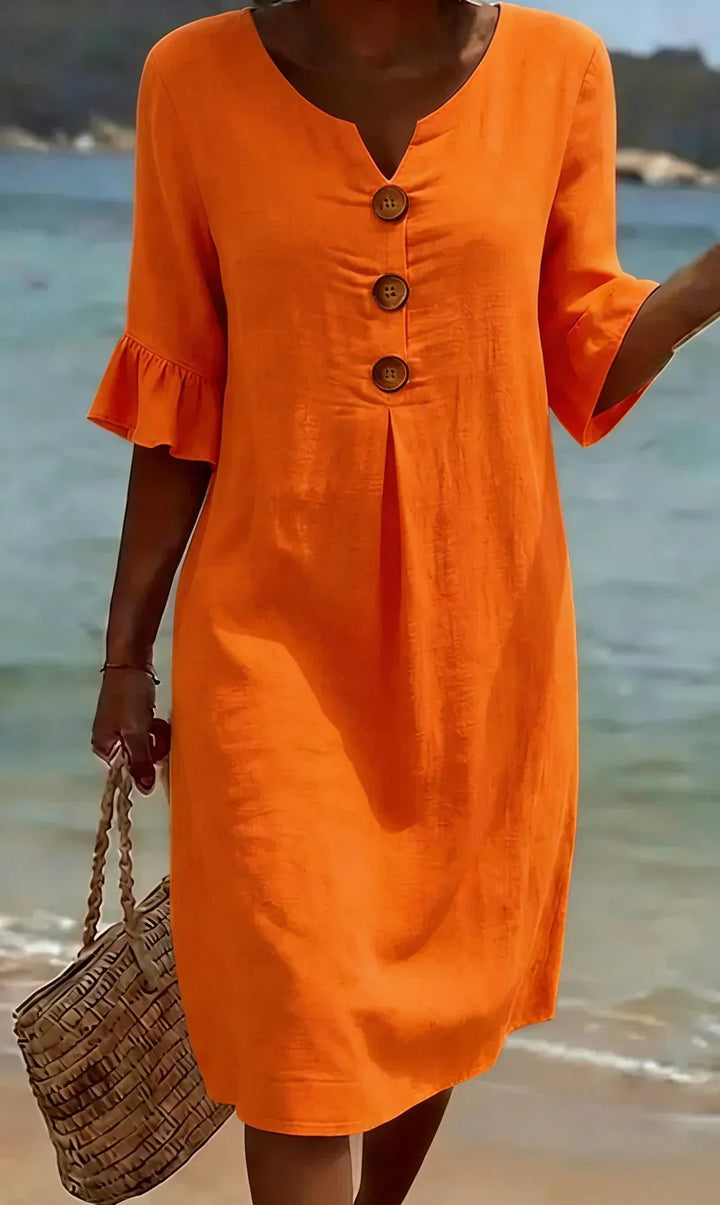 Radmila™ | Vestido de manga larga con textura