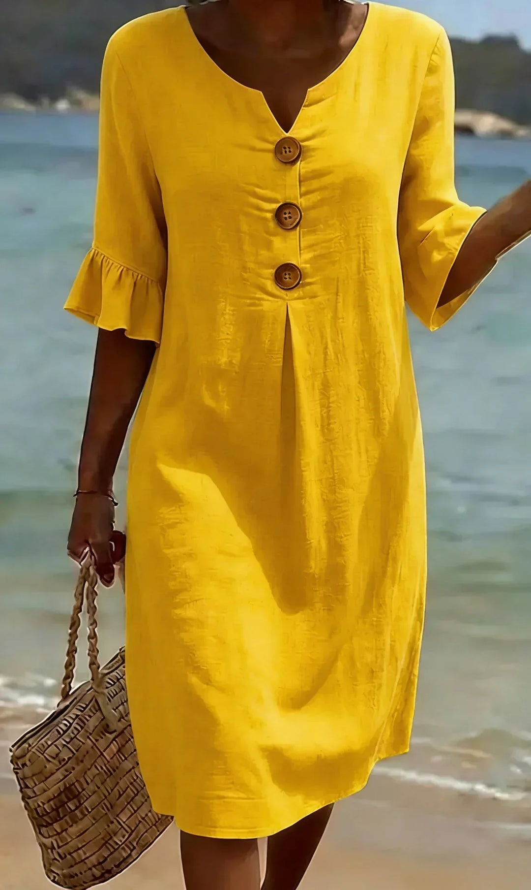Radmila™ | Vestido de manga larga con textura