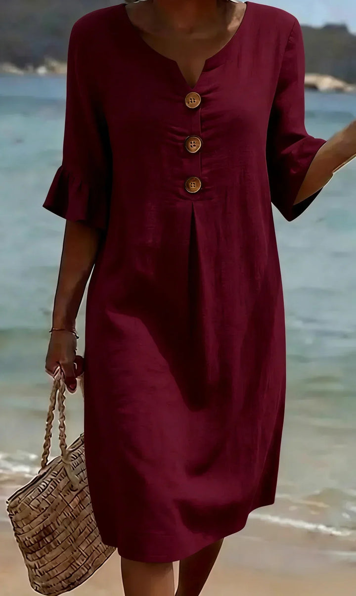 Radmila™ | Vestido de manga larga con textura