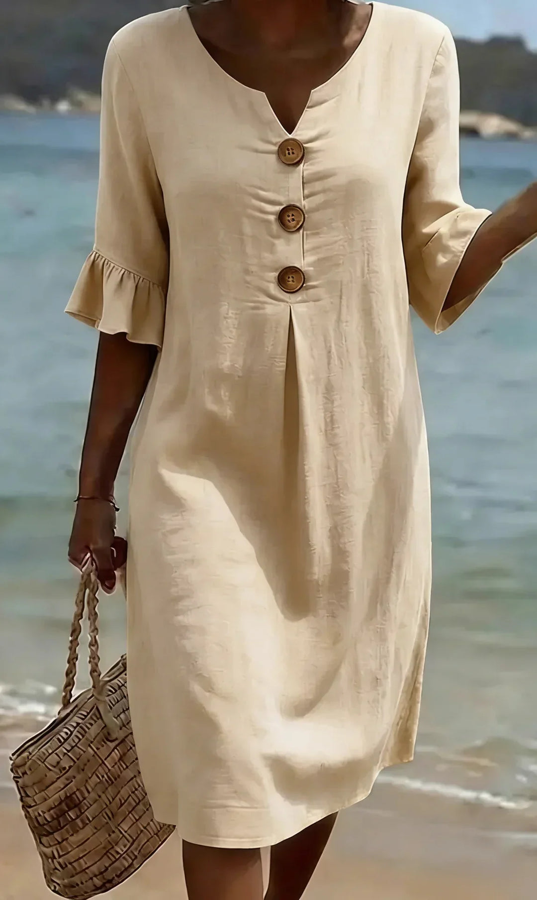 Radmila™ | Vestido de manga larga con textura