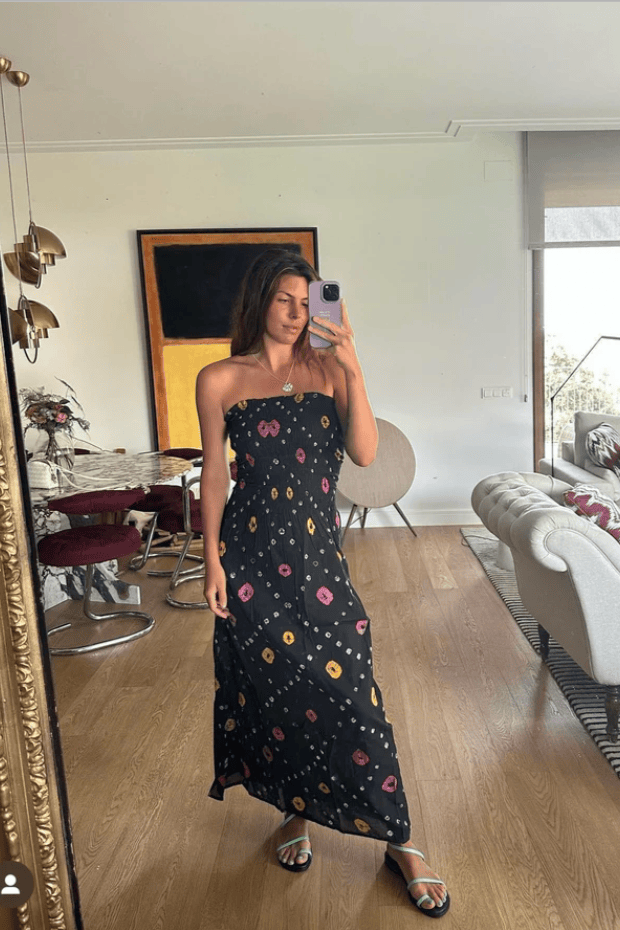 Vestido Valerie Negro de Algodón