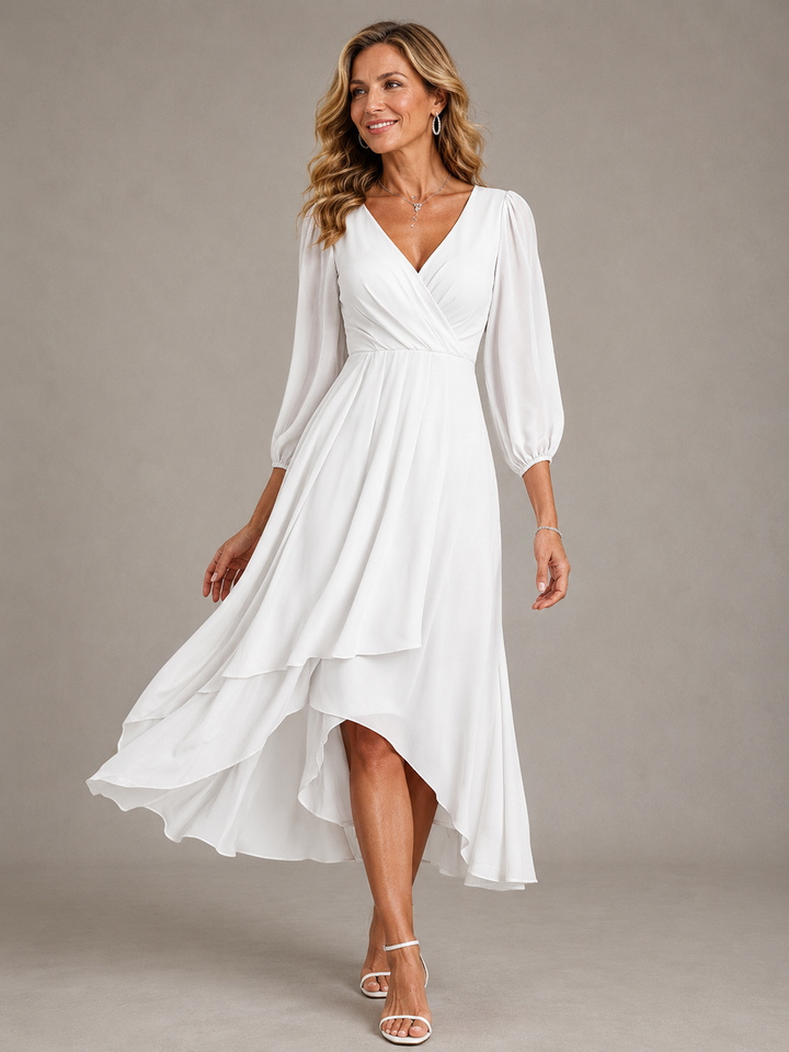 Mia™ | Vestido Largo Elegante con Escote en V