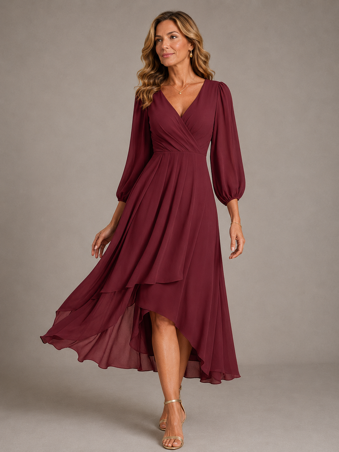 Mia™ | Vestido Largo Elegante con Escote en V