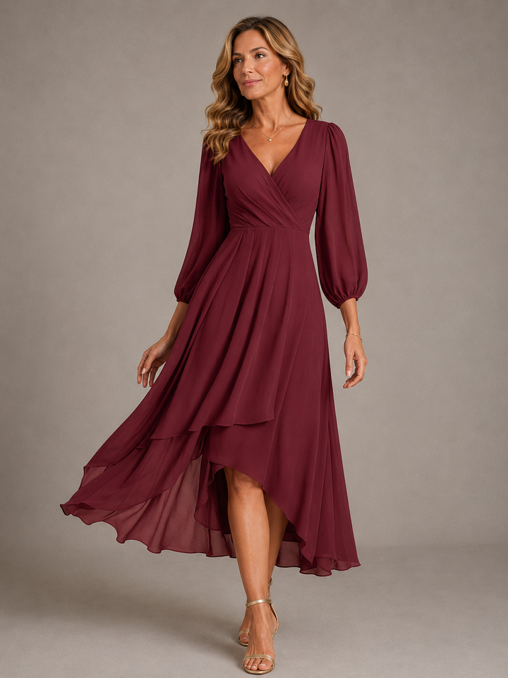 Mia™ | Vestido Largo Elegante con Escote en V