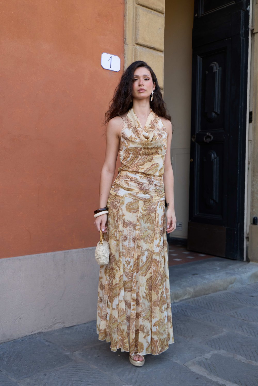 Falda Maxi Fiora con Estampado Paisley