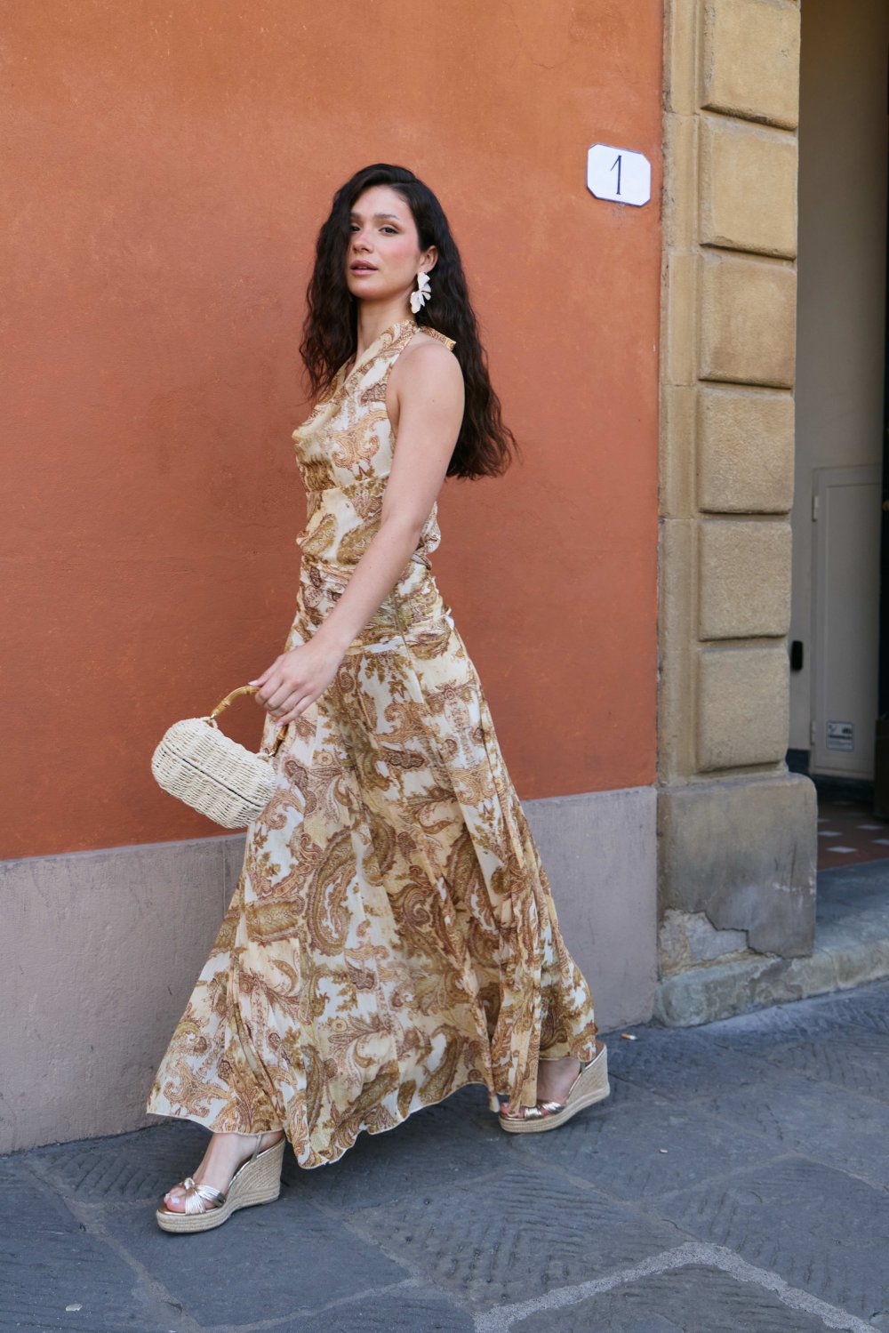Falda Maxi Fiora con Estampado Paisley