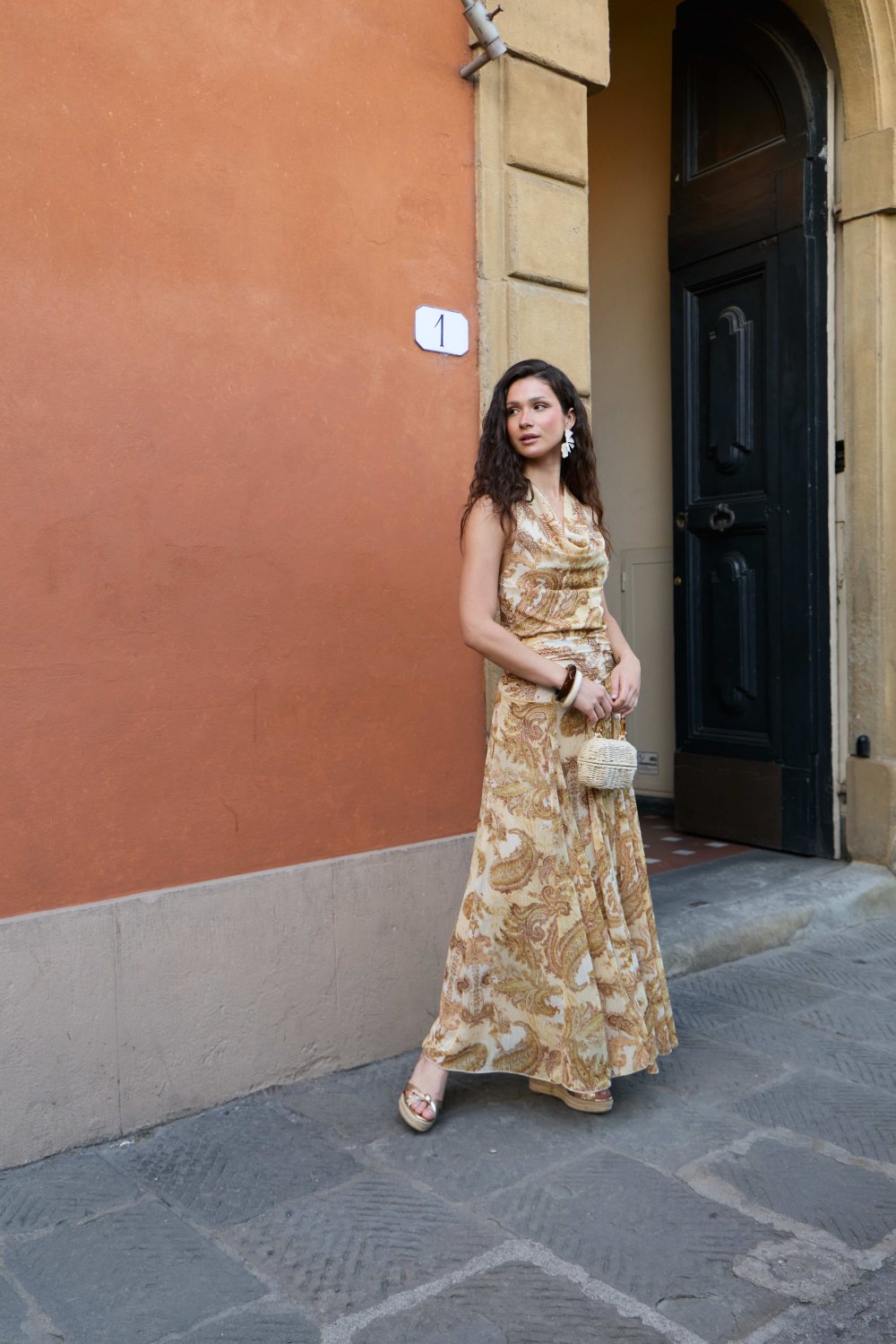 Falda Maxi Fiora con Estampado Paisley