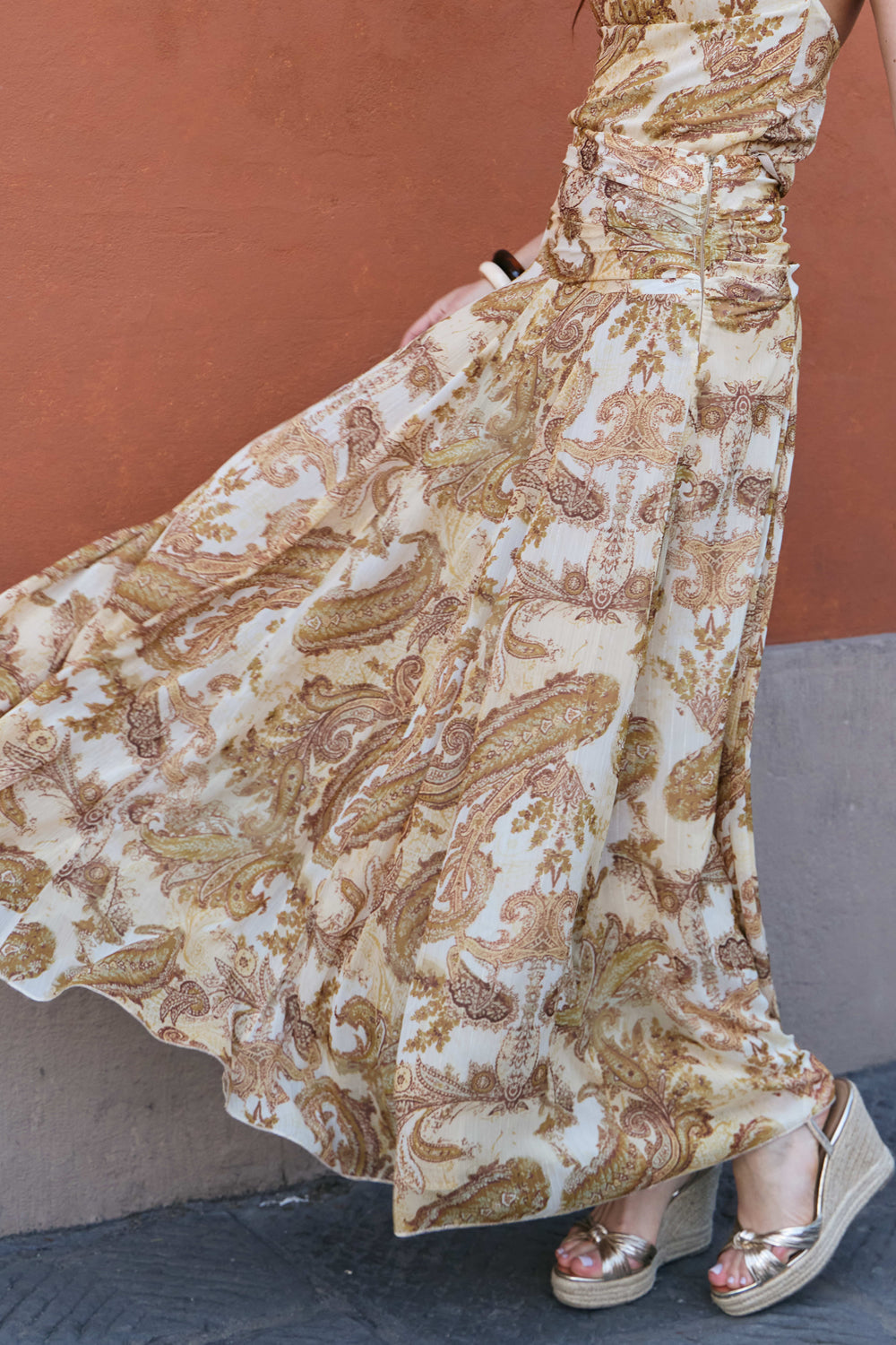 Falda Maxi Fiora con Estampado Paisley