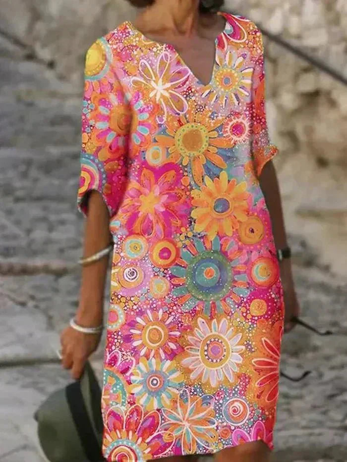 Anouk™ | Vestido maxi floral vibrante-