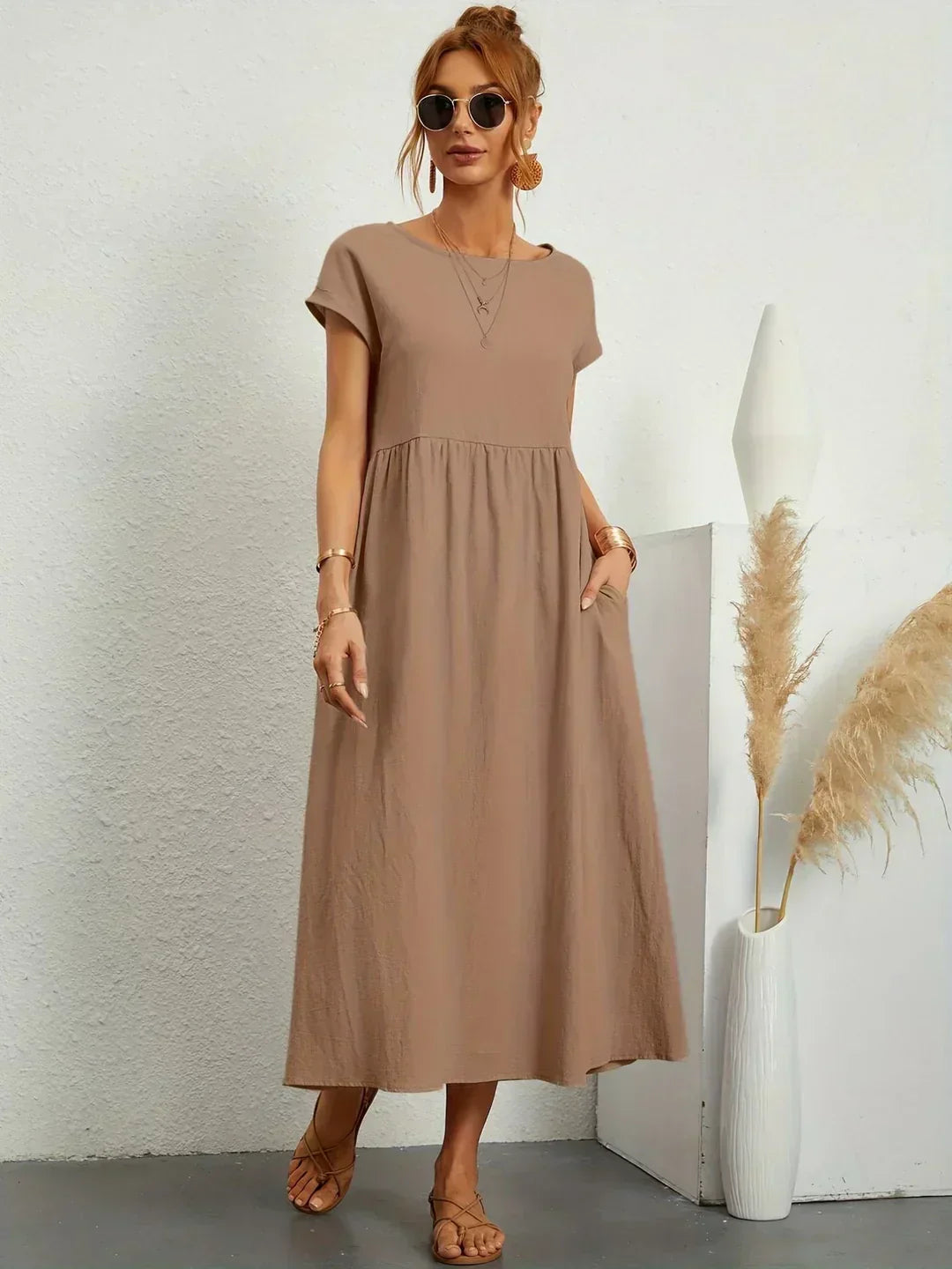 Ursina™ | Vestido Midi Fluido