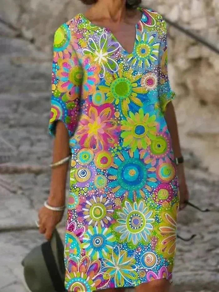 Anouk™ | Vestido maxi floral vibrante-