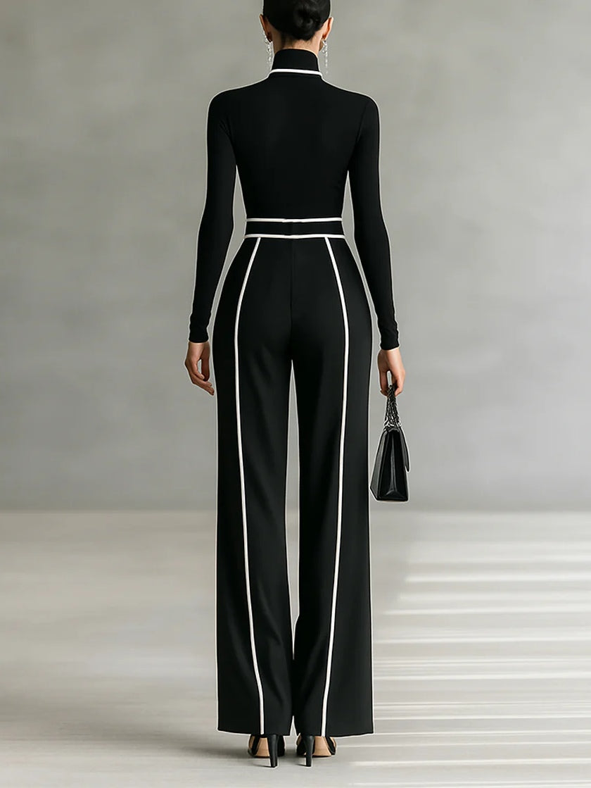Vera™ | Conjunto elegante con detalle de contraste