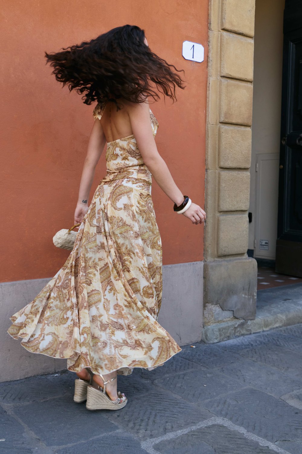 Falda Maxi Fiora con Estampado Paisley