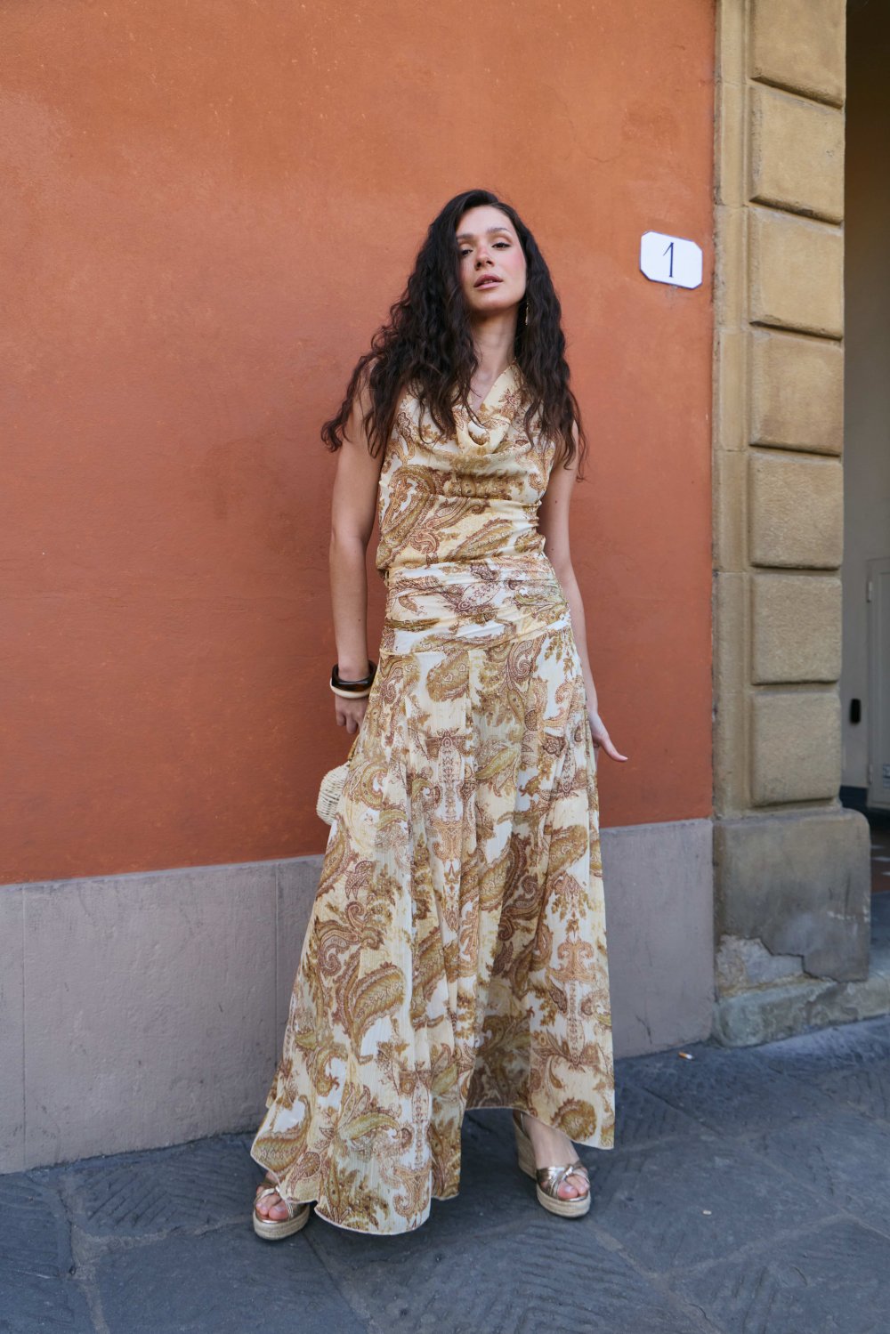 Falda Maxi Fiora con Estampado Paisley