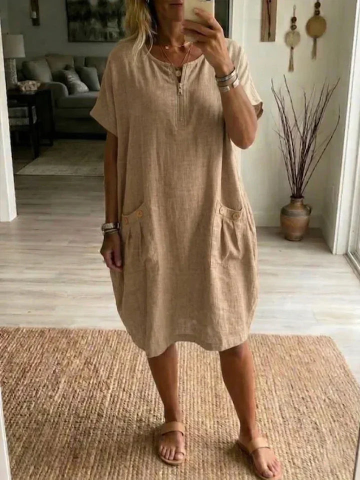 Noelia™ | Vestido Maxi con Cremallera Frontal