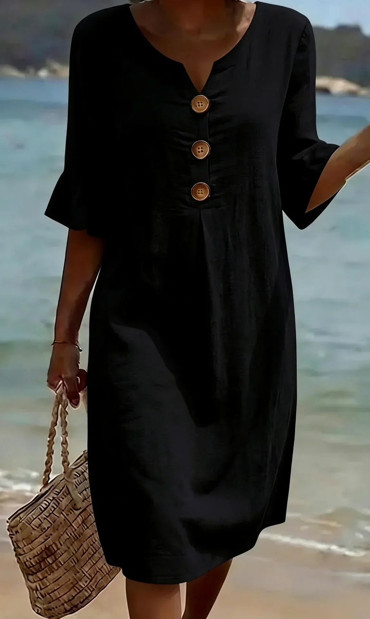 Radmila™ | Vestido de manga larga con textura