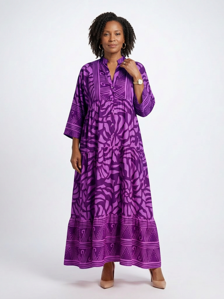 Marielle™ | Vestido Midi con Botones en la Delantera